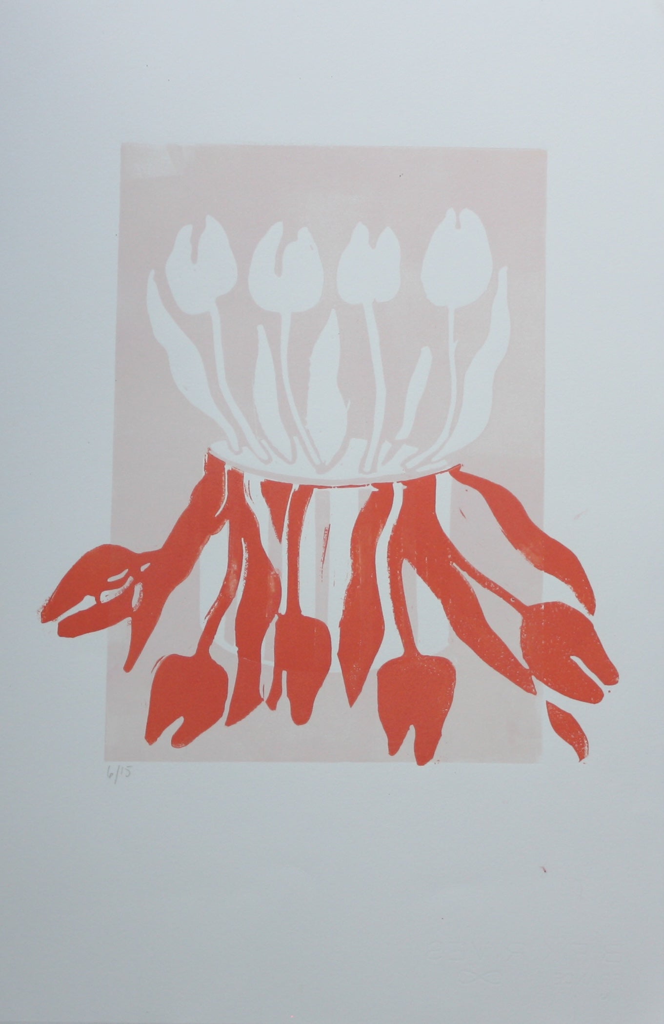 Tulipaner der visner, koral og sart rosa